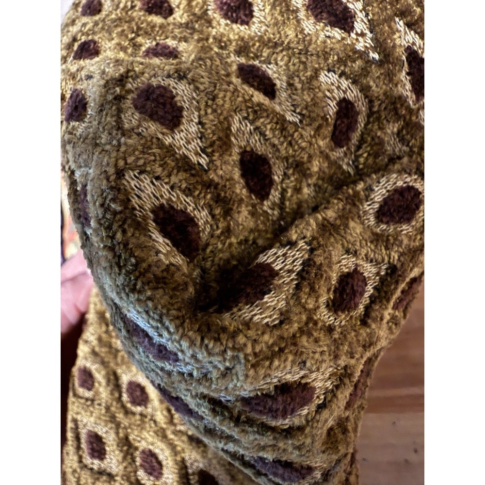 Mackenzie-Childs Large Fabric Tote Floral Print Quilted Brown Carryall Bag Rare - Picture 15 of 16